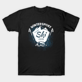 Ski Club Skiing Winter Sports Downhill T-Shirt